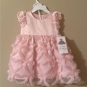 Rare Editions Light Pink Infant Dress with Frilly Skirt